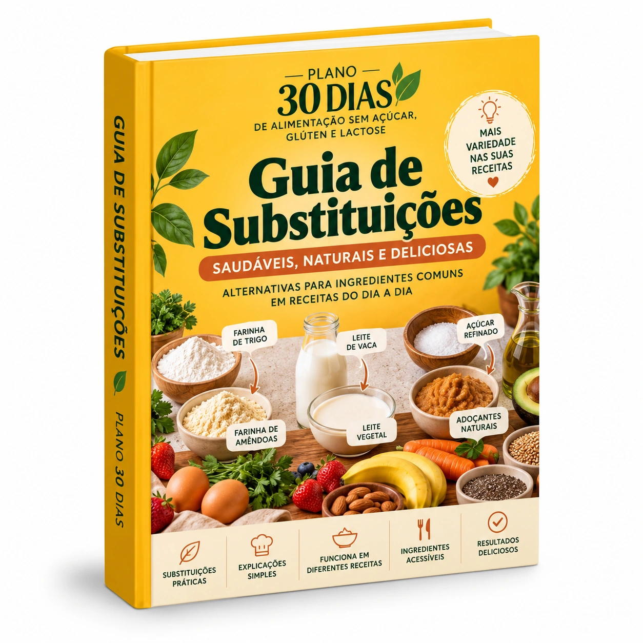 Lista de compras para receitas sem açúcar, sem glúten e sem lactose